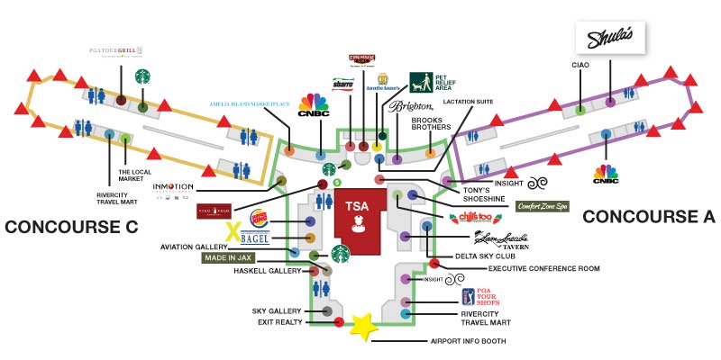 jax airport map